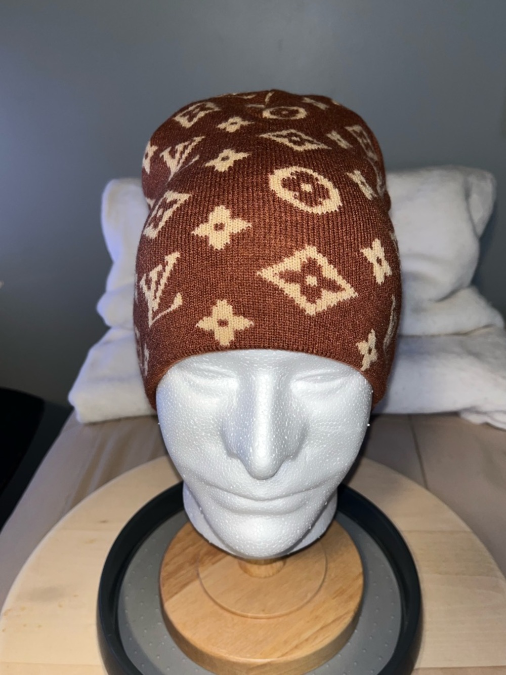 Louis Vuitton x Nigo Brown Hat LV Monogram Beanie Cap Brand New Release SS25 - Picture 7 of 9